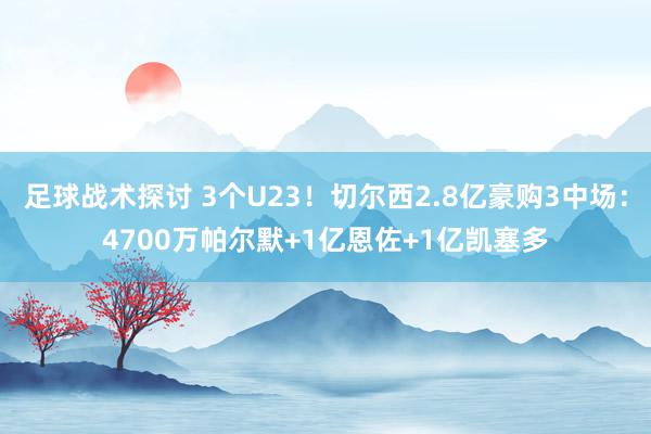 足球战术探讨 3个U23！切尔西2.8亿豪购3中场：4700万帕尔默+1亿恩佐+1亿凯塞多