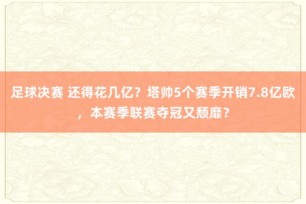 足球决赛 还得花几亿？塔帅5个赛季开销7.8亿欧，本赛季联赛夺冠又颓靡？