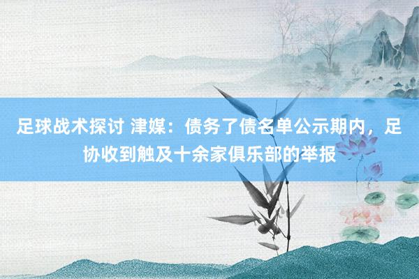 足球战术探讨 津媒：债务了债名单公示期内，足协收到触及十余家俱乐部的举报